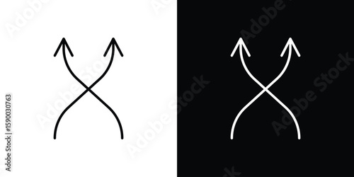 Shuffle icon black vector concept - stock vector.