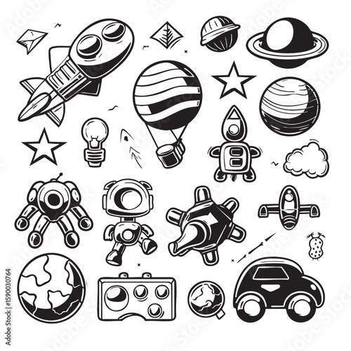 Toys cartoon baby doodle set