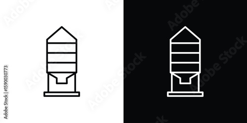 Silo icon black vector concept - stock vector.