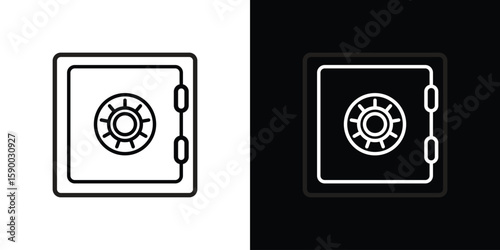 Safe icon black vector concept - stock vector.