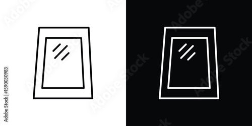 Roof window icon black vector concept - stock vector.