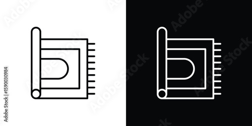 Rugs icon black vector concept - stock vector.