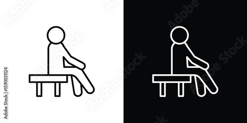 Resting icon black vector concept - stock vector.