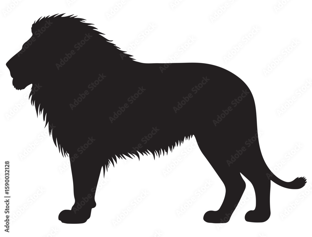 Obraz premium LION SILHOUETTE