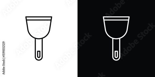 Putty knife icon black vector concept - stock vector.