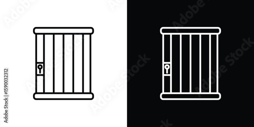 Prison icon black vector concept - stock vector.