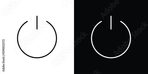 Power icon black vector concept - stock vector.