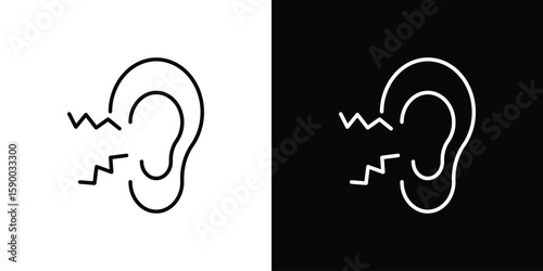 Otitis icon black vector concept - stock vector.