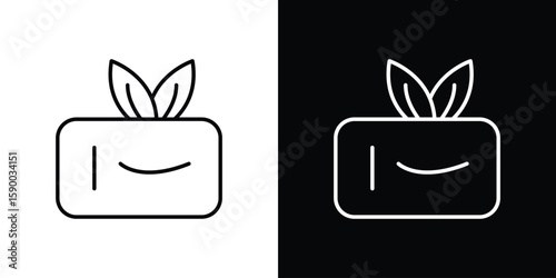 Mint gum icon black vector concept - stock vector.