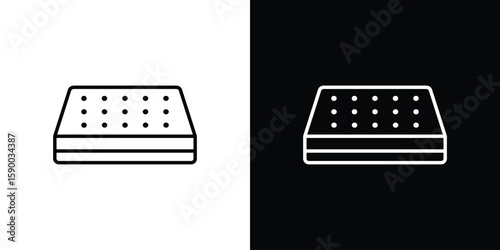 Mattress icon black vector concept - stock vector.