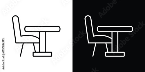 Lounge icon black vector concept - stock vector.