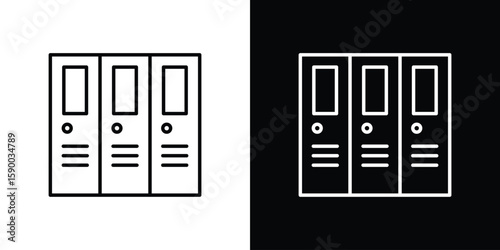 Lockers icon black vector concept - stock vector.