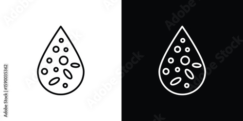 Leukemia icon black vector concept - stock vector.