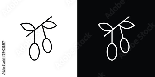 Jujube icon black vector concept - stock vector.
