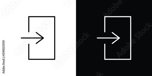Inside icon black vector concept - stock vector.