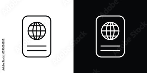 Immigration icon black vector concept - stock vector.