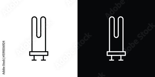 Heating element icon black vector concept - stock vector.