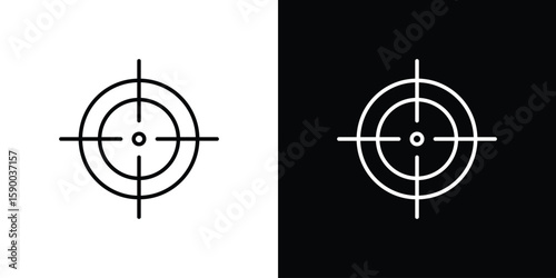 Gun target icon black vector concept - stock vector.