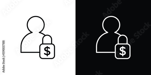 Guarantor icon black vector concept - stock vector.