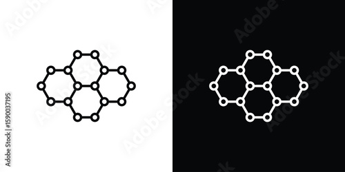 Graphene icon black vector concept - stock vector.