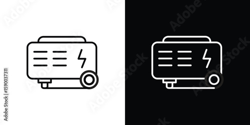 Generator icon black vector concept - stock vector.