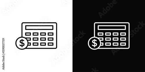 Fiscal year icon black vector concept - stock vector.