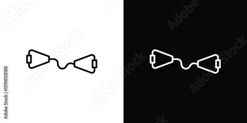 Exercise bands icon black vector concept - stock vector.