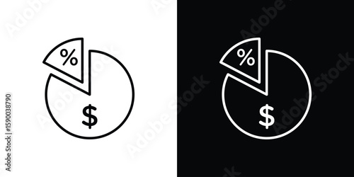 Dividend yield icon black vector concept - stock vector.