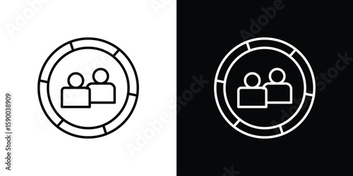 Demographics icon black vector concept - stock vector.