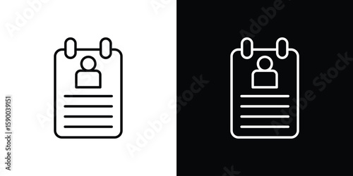 Curriculum icon black vector concept - stock vector.