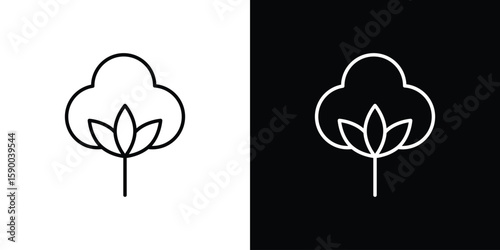 Cotton icon black vector concept - stock vector.