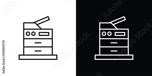 Copier icon black vector concept - stock vector.