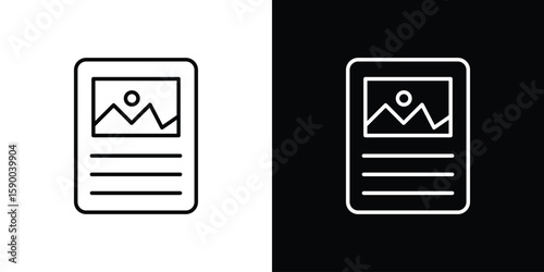 Content icon black vector concept - stock vector.