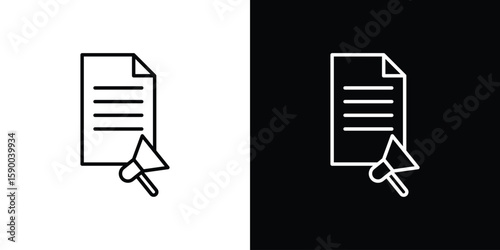 Content marketing icon black vector concept - stock vector.