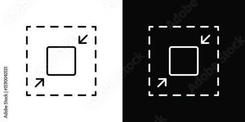 Compact size icon black vector concept - stock vector.