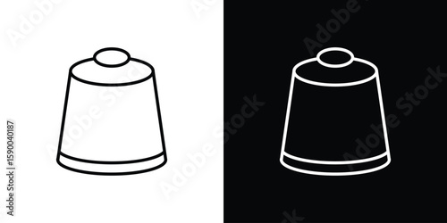 Coffee capsule icon black vector concept - stock vector.