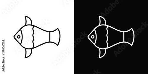 Clown fish icon black vector concept - stock vector.