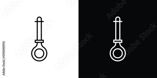 Car dipstick icon black vector concept - stock vector.