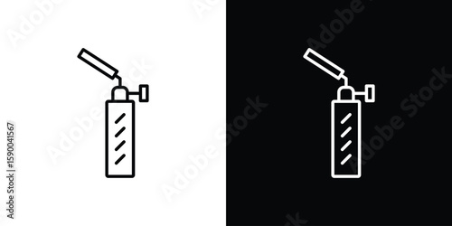 Blowtorch icon black vector concept - stock vector.