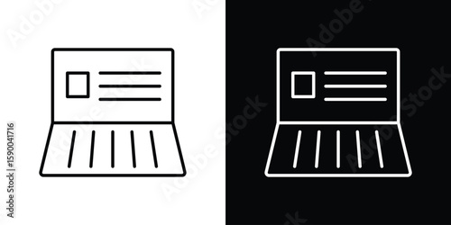 Bankbook icon black vector concept - stock vector.