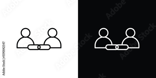 Affiliate link icon black vector concept - stock vector.