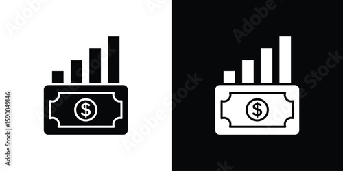 capital gain icon vector flat symbol, glyph sign. icon concept illustration