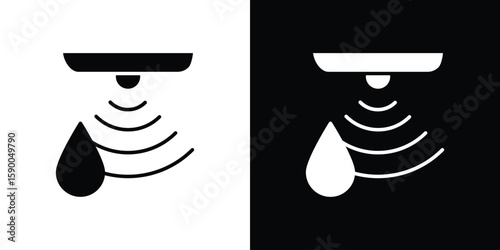 Water sensor icon vector flat symbol, glyph sign. icon concept illustration