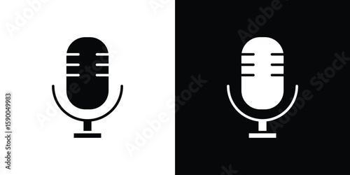 Voice recognition icon vector flat symbol, glyph sign. icon concept illustration