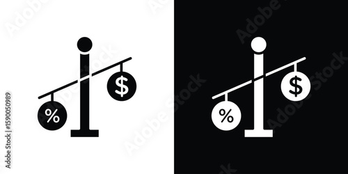 Taxes icon vector flat symbol, glyph sign. icon concept illustration