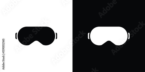 Snow Goggle icon vector flat symbol, glyph sign. icon concept illustration