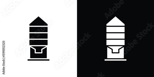 Silo icon vector flat symbol, glyph sign. icon concept illustration