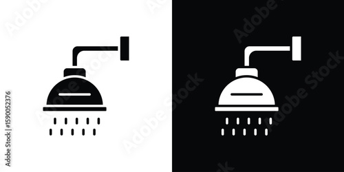 Shower Head icon vector flat symbol, glyph sign. icon concept illustration