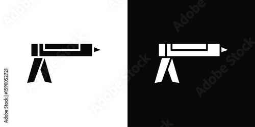 Sealants gun icon vector flat symbol, glyph sign. icon concept illustration