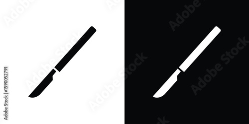 Scalpel icon vector flat symbol, glyph sign. icon concept illustration